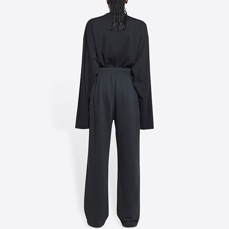 Штаны Balenciaga FW21 Logo Sweatpants Black - изображение 6