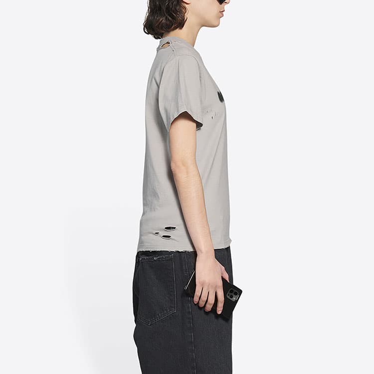 Футболка Balenciaga Blurry Logo T-Shirt Grey - изображение 6