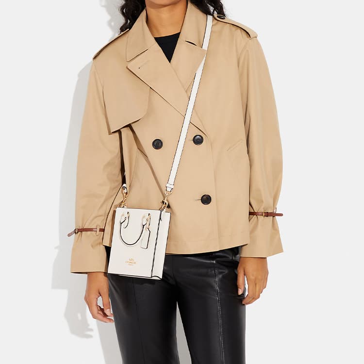 Сумка COACH N/S 14 Mini White - изображение 5