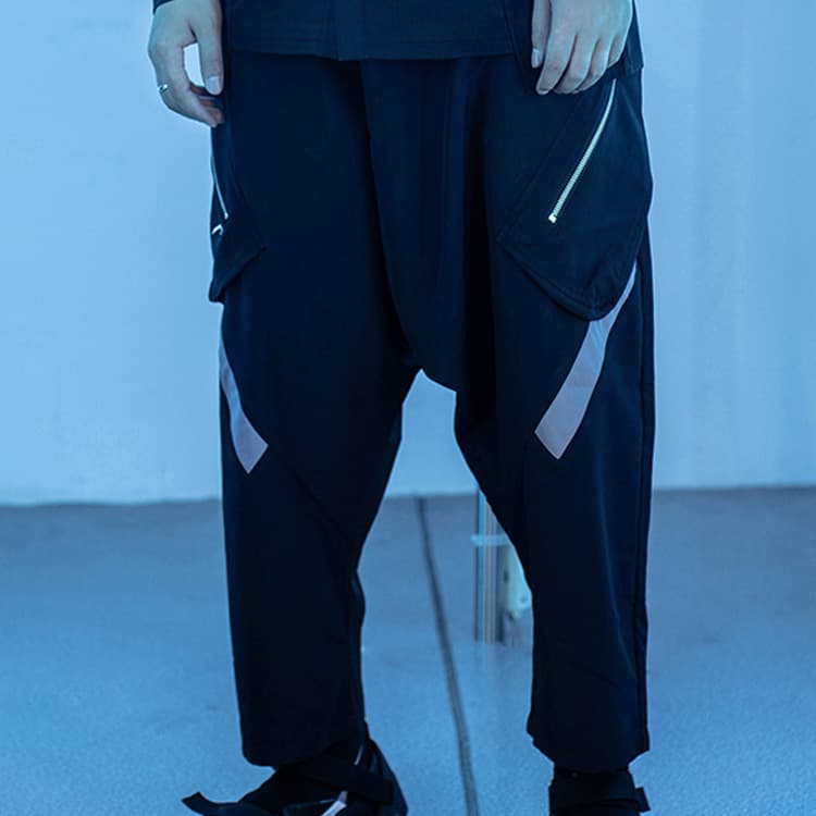 Штаны ENSHADOWER Low Pocket Cropped Pants Black - изображение 3