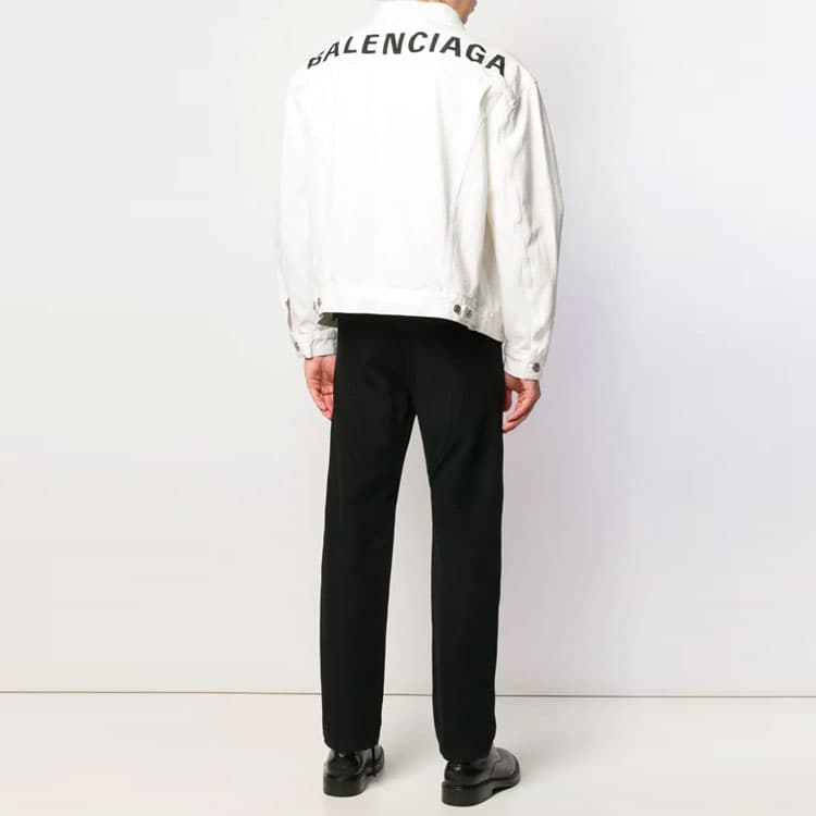 Куртка Balenciaga Denim Jacket White - изображение 5