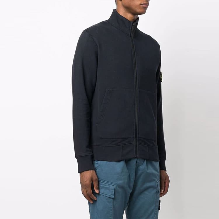 Куртка Stone Island Logo Zip Jacket Navy - изображение 4
