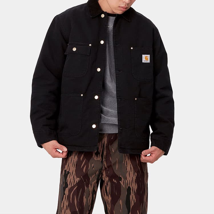 Куртка Carhartt WIP OG Chore Coat Black - изображение 5