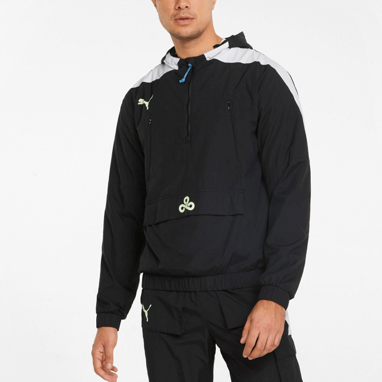 Куртка Puma Logo Print Hoodie Jacket Black - изображение 5