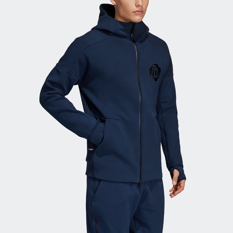 Куртка adidas Basketball Hoodie Navy - изображение 5