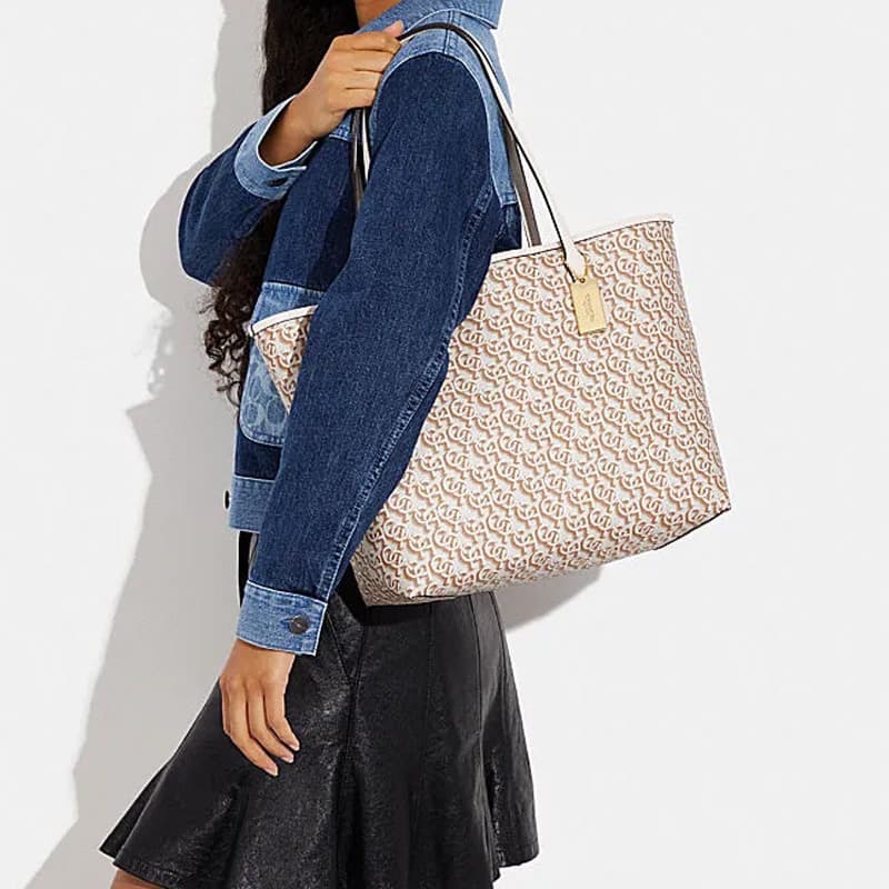 Мини-сумка COACH City Tote Chalk White - изображение 4