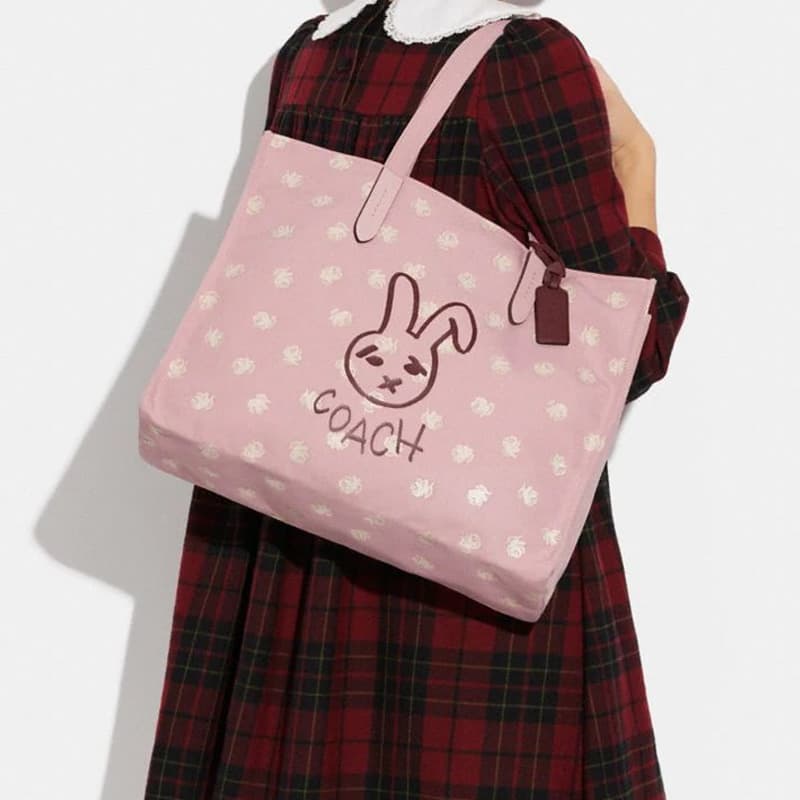 Мини-сумка COACH Tote 42 Pink - изображение 5