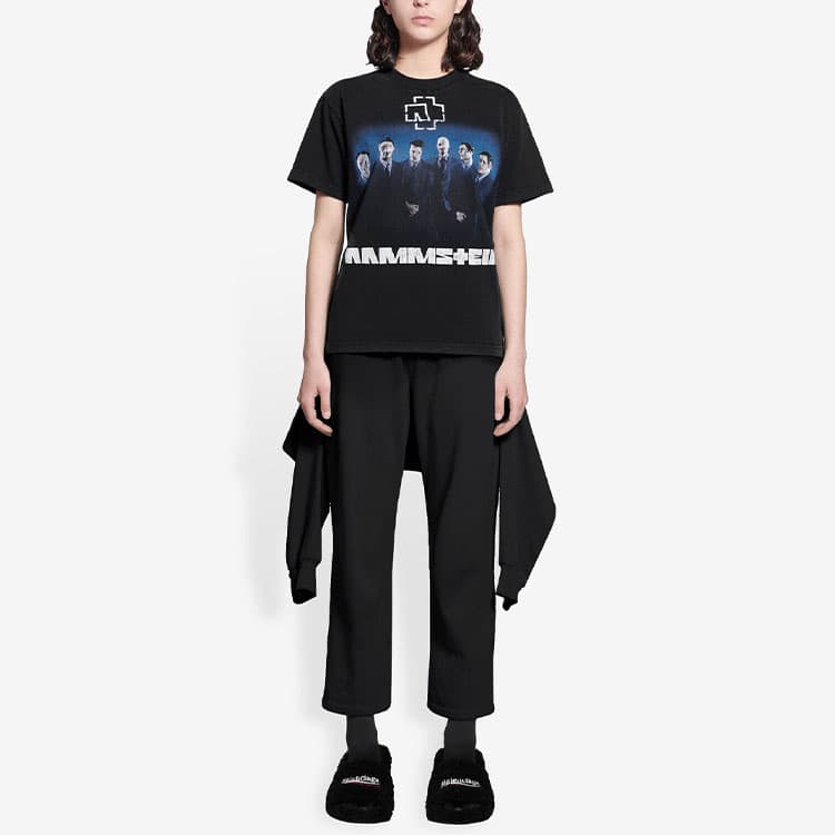 Футболка Balenciaga Rammstein T-Shirt Black - изображение 6