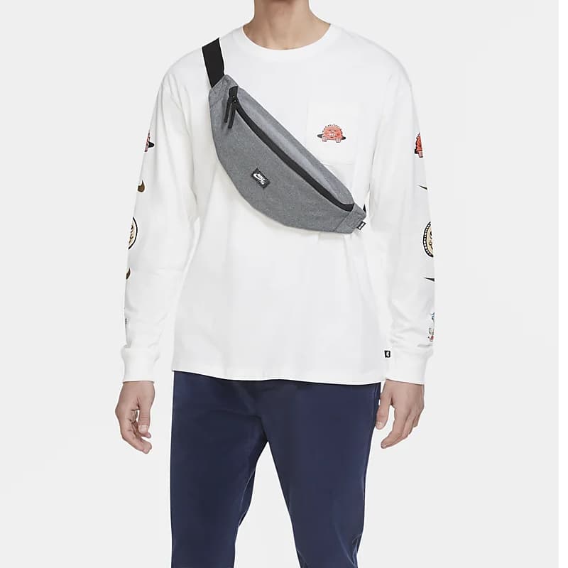 Поясная сумка Nike SB Crossbody Bag Grey - изображение 5