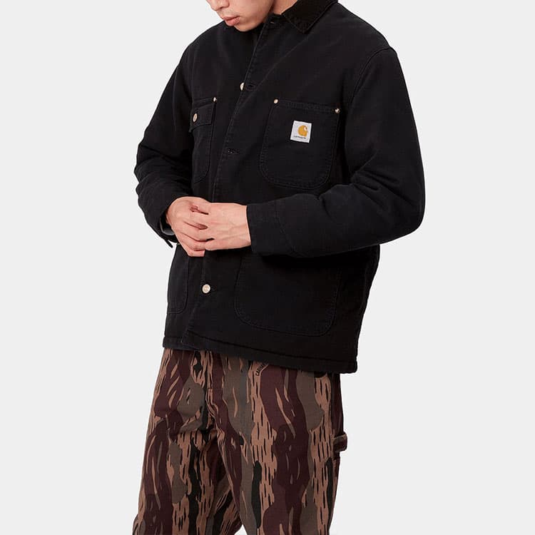 Куртка Carhartt WIP OG Chore Coat Black - изображение 7