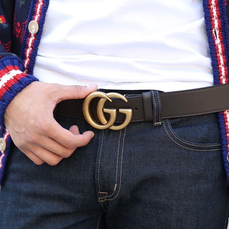 Ремень Gucci GG Gold Buckle Belt - изображение 5