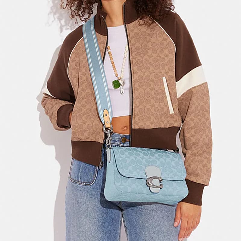 Мини-сумка COACH Soft Tabby 26 Blue - изображение 6