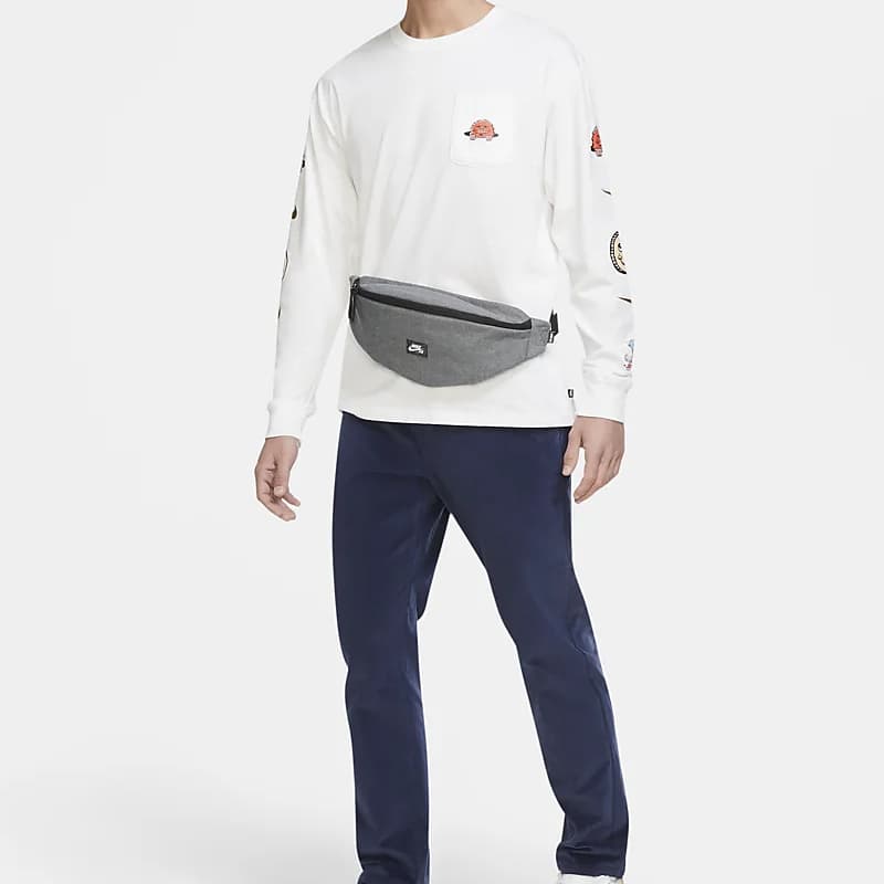 Поясная сумка Nike SB Crossbody Bag Grey - изображение 6