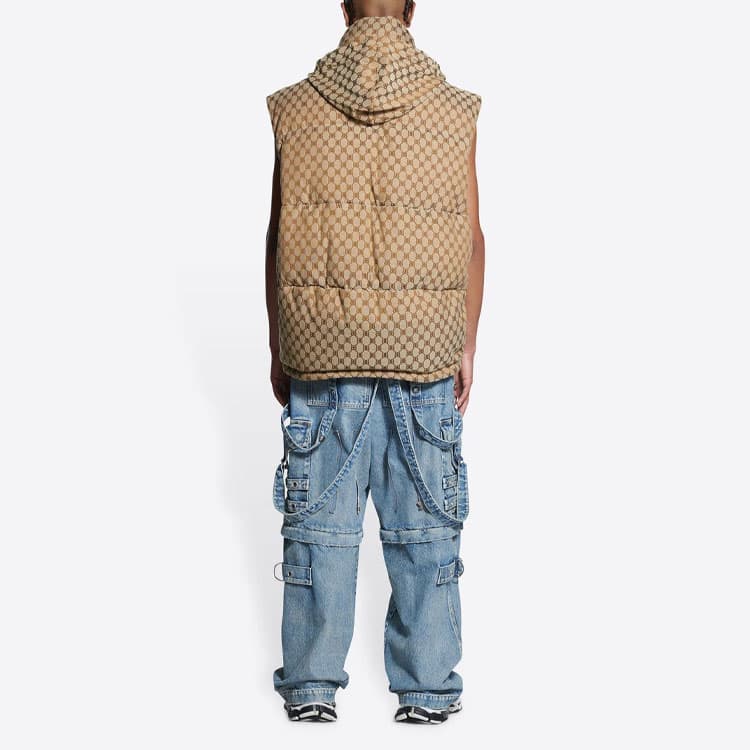 Жилет Balenciaga x Gucci Hacker BB Print Vest Khaki - изображение 4