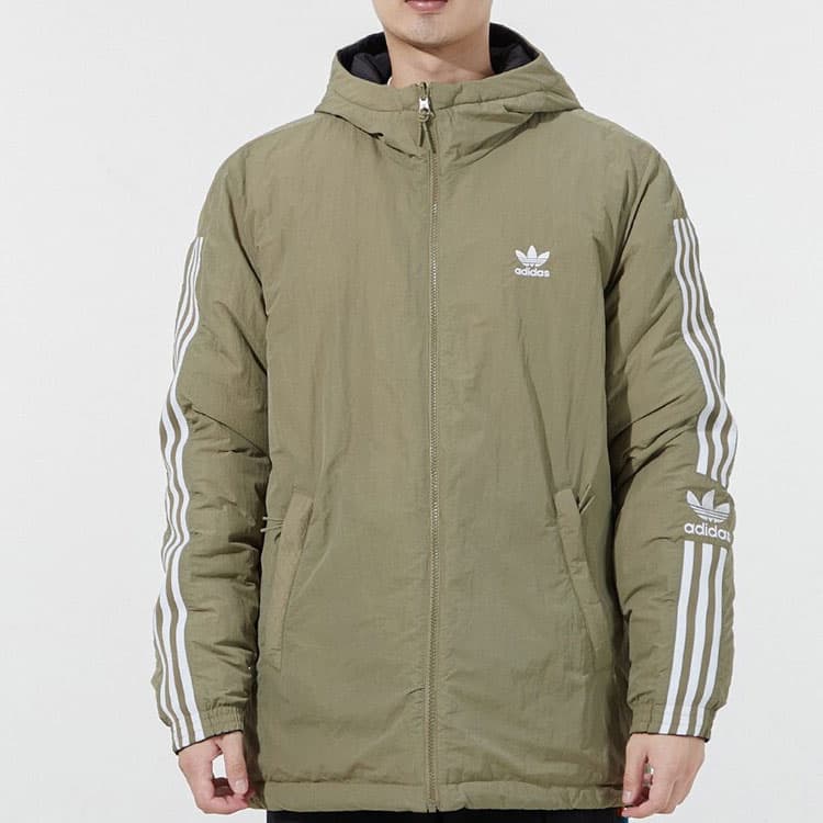 Зимняя куртка пуховик adidas Lock-up Padd Jk Olive - изображение 4