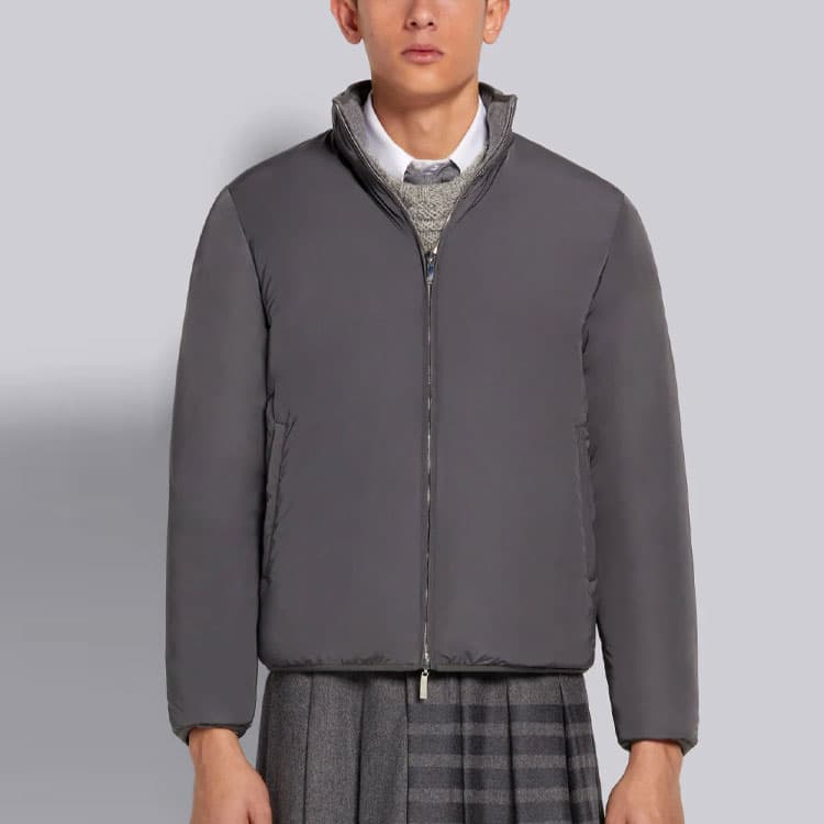 Зимняя куртка Thom Browne FW21 Reversible Down Jacket Gray - изображение 2