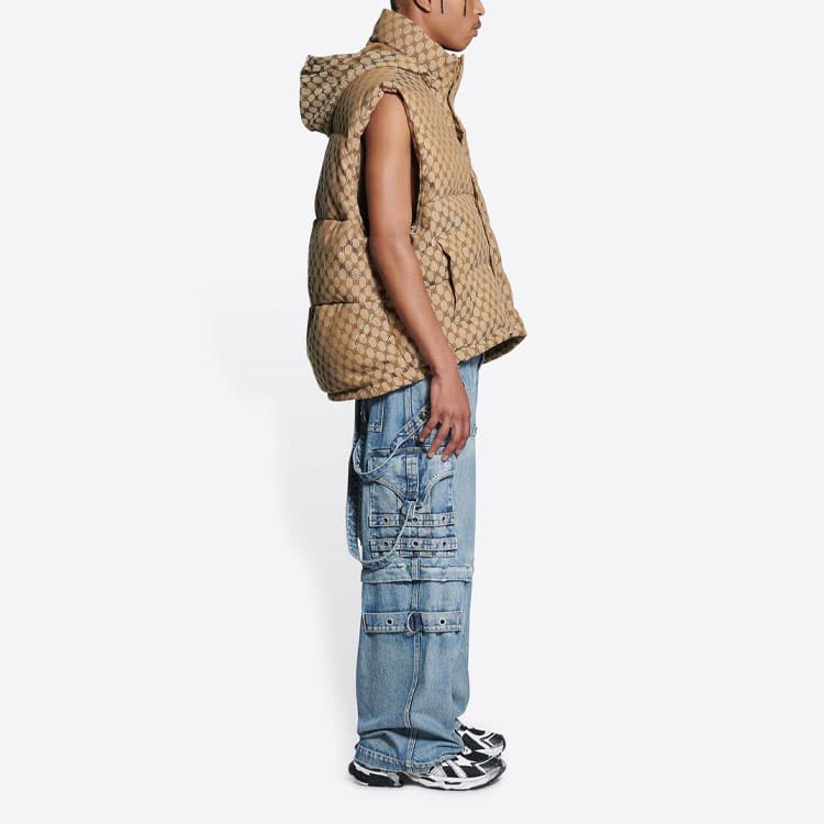 Жилет Balenciaga x Gucci Hacker BB Print Vest Khaki - изображение 5
