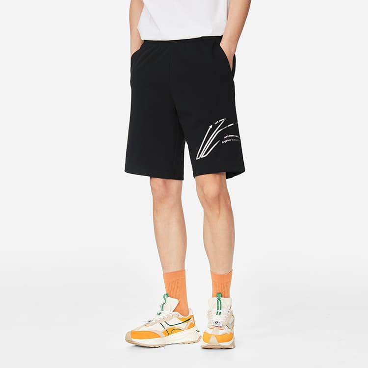 Шорты LiNing Logo Print Shorts Black - изображение 3