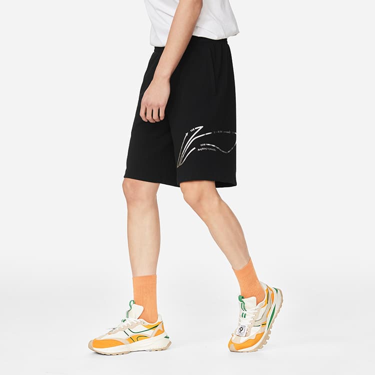 Шорты LiNing Logo Print Shorts Black - изображение 4