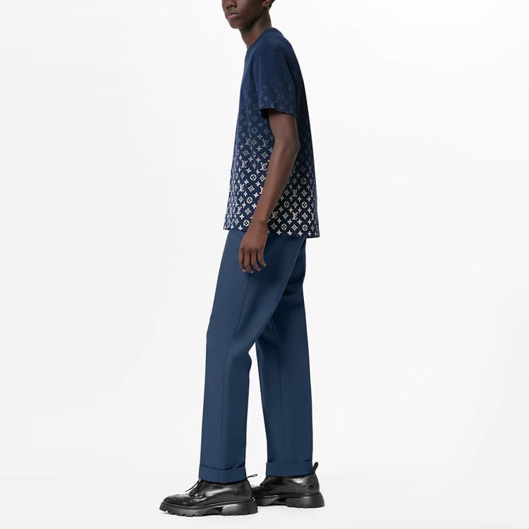 Футболка Louis Vuitton SS22 Monogram Gradient T-Shirt Blue - изображение 4
