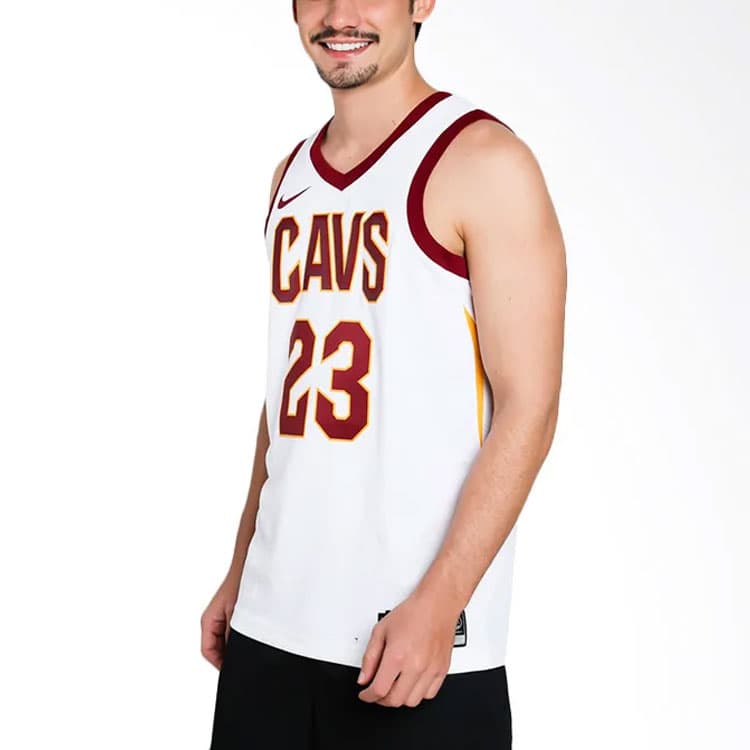 Баскетбольная майка Nike NBA Cavaliers LeBron James 23 Fan Edition White - изображение 5