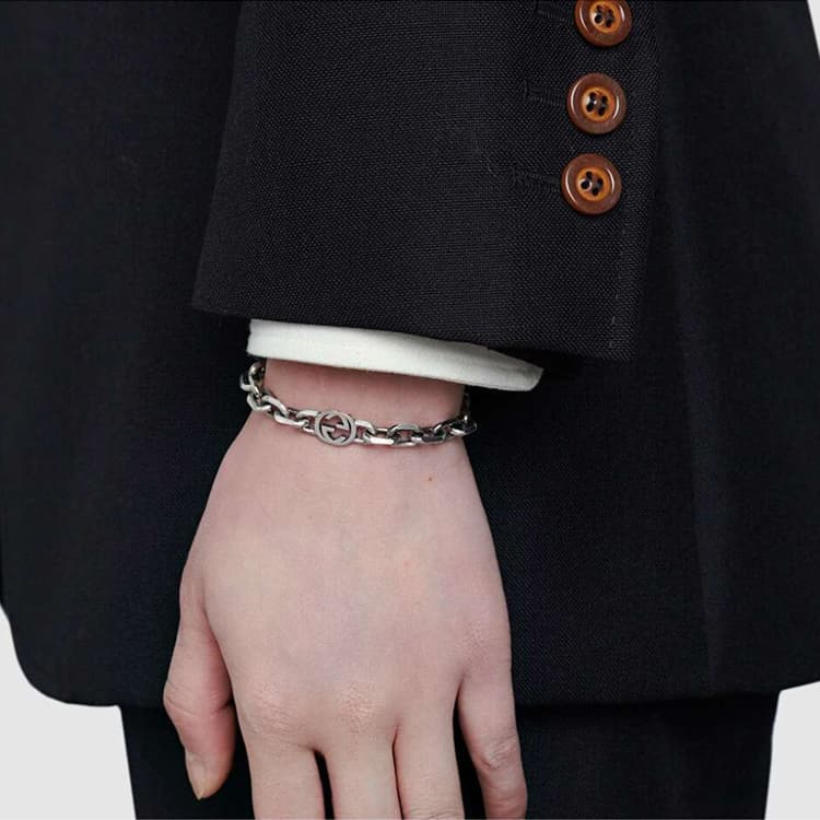 Браслет Gucci Interlocking G Cuban Chain Bracelet - изображение 4