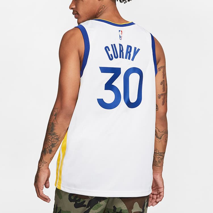 Баскетбольная майка Nike NBA Swingman Jersey Golden State Warriors Curry 30 White - изображение 4