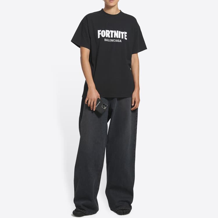 Футболка Balenciaga x Fortnite Pullover T-Shirt Black - изображение 3