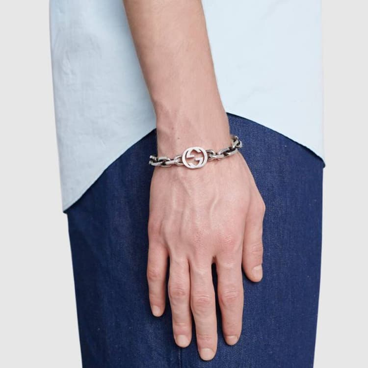 Браслет Gucci Interlocking G Cuban Chain Bracelet - изображение 3
