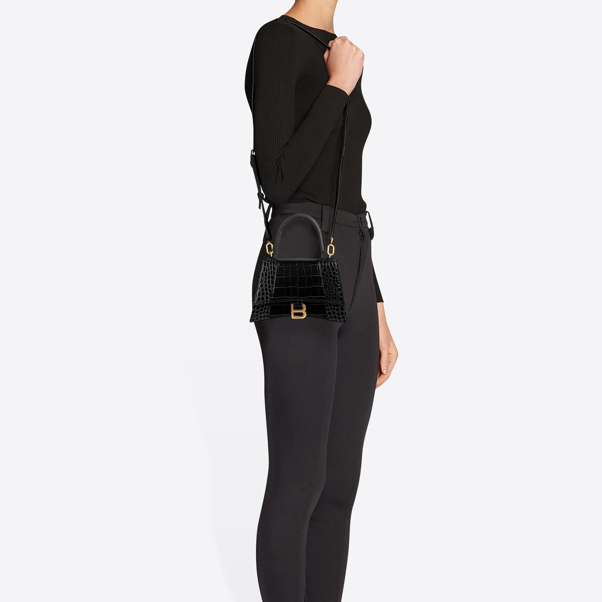 Сумка Balenciaga Hourglass Mini Black - изображение 6