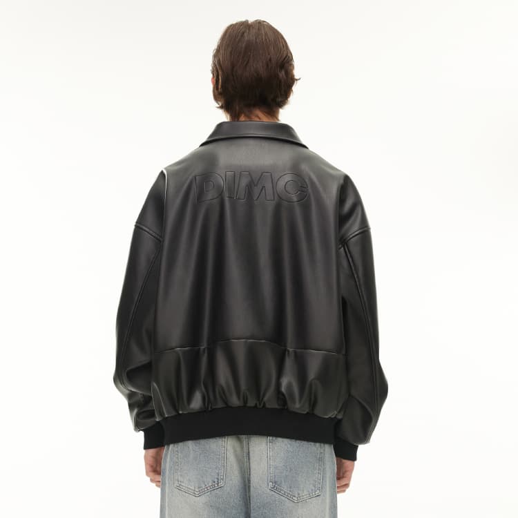 Кожаная куртки DIMC Jacket Black - изображение 5