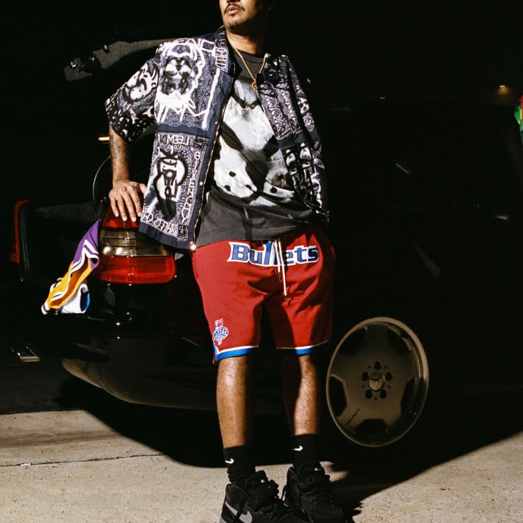 Баскетбольные шорты Mitchell Ness x Just Don NBALogo 1993-94 - изображение 3