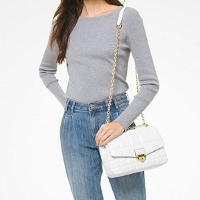 Сумка через плечо Michael Kors Soho White - изображение 4