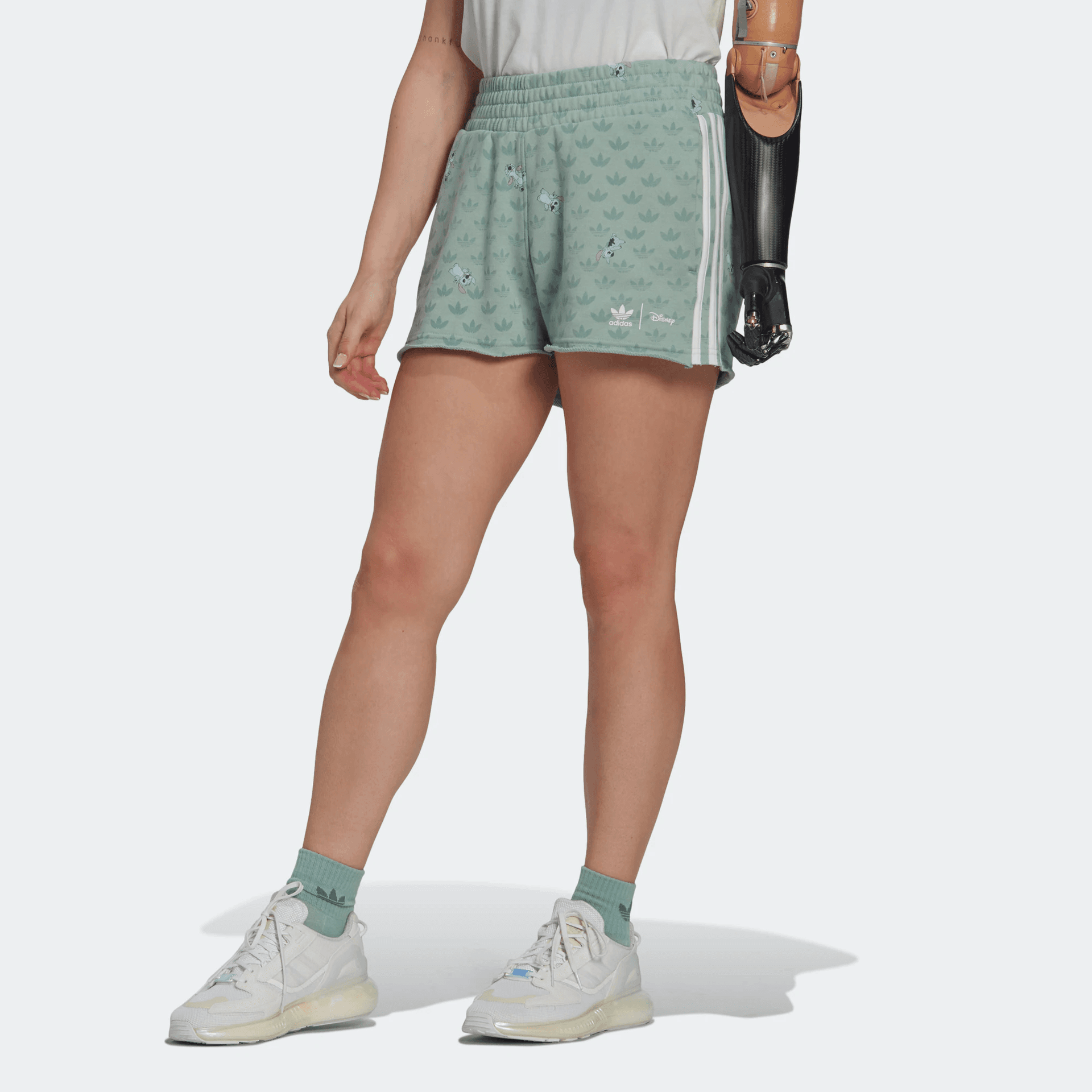 Шорты adidas x Disney Shorts Light Green - изображение 3