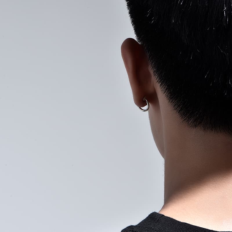 Серьги MYSH Minimalist 925 Silver Earrings Men - изображение 12
