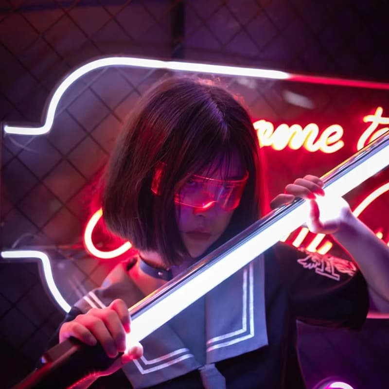 Очки AAJF Y2K Cyberpunk LED Sunglasses White - изображение 6