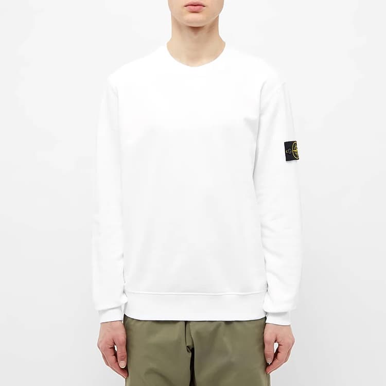 Худи Stone Island Garment Dyed Crew Sweat Bright White - изображение 4
