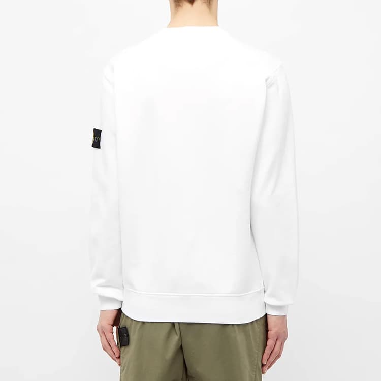 Худи Stone Island Garment Dyed Crew Sweat Bright White - изображение 3