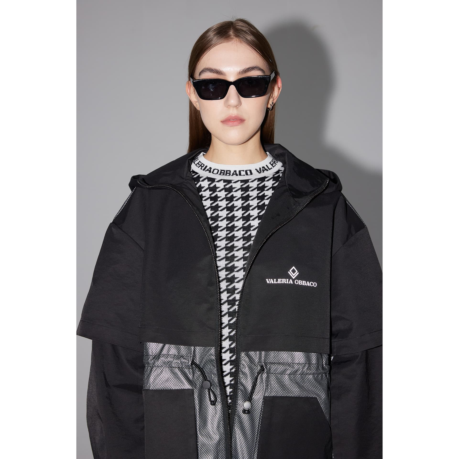Куртка Valeria Obbaco SS21 Logo Reflective Mesh Hoodie Jacket - изображение 8