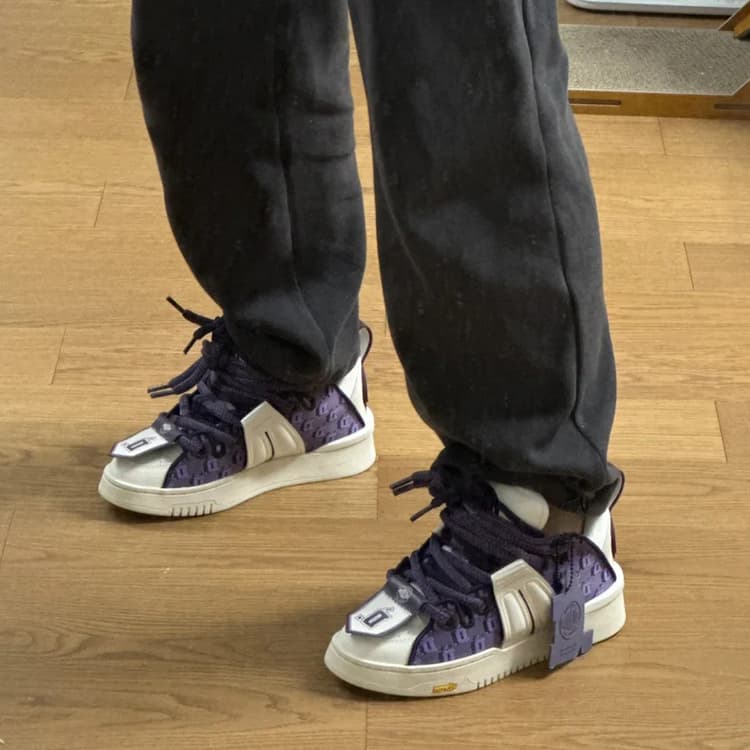 Кроссовки D.Desirable x Palladium Embroidered Mid Sneakers Purple White - изображение 5