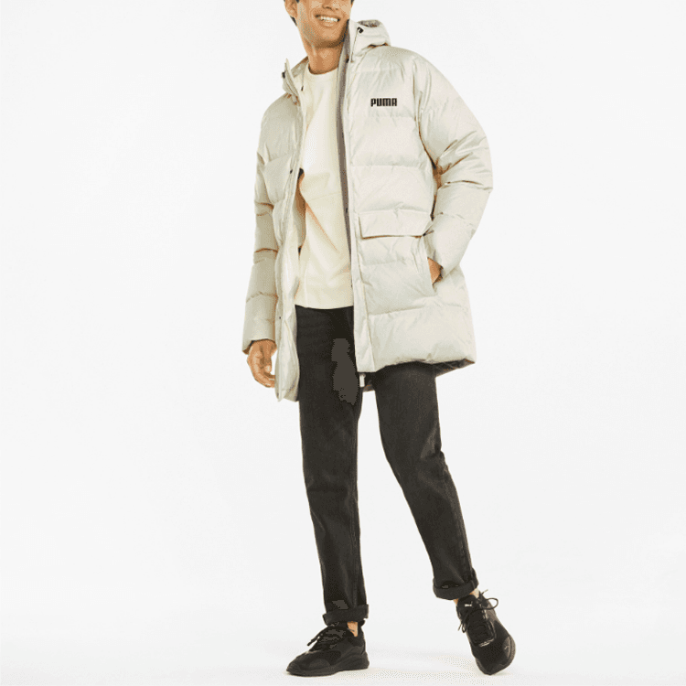 Зимняя куртка Puma Solid Down Hoodie White - изображение 5
