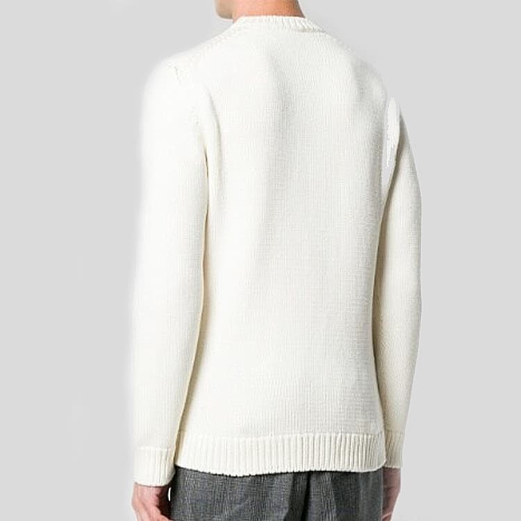 Кофта Fendi Logo Wool Pullover Sweater White — фото 8