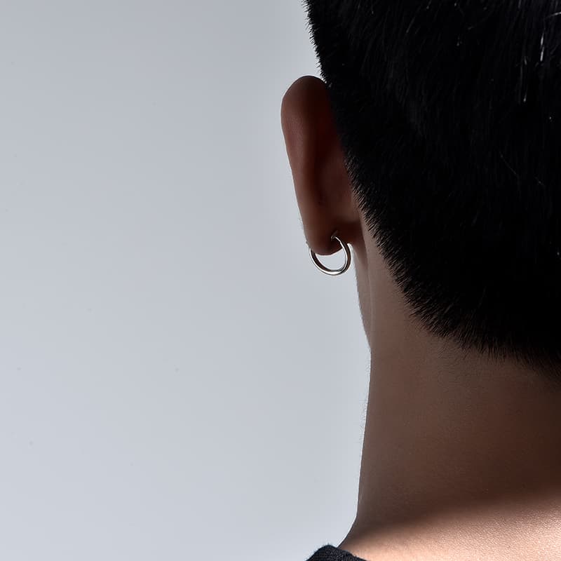 Серьги MYSH Minimalist 925 Silver Earrings Men - изображение 10