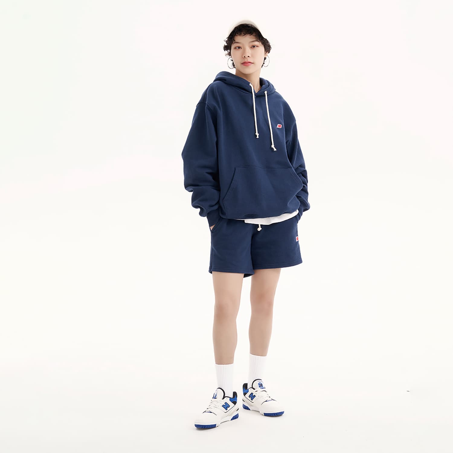 Ретро баскетбольные кроссовки New Balance 550 Cream Blue - изображение 9