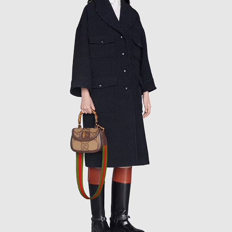 Сумка GUCCI Bamboo 1947 Jumbo GLogo - изображение 9