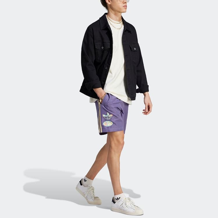 Тренировочные штаны adidas Enjoy Poly Shorts Tech Purple - изображение 4