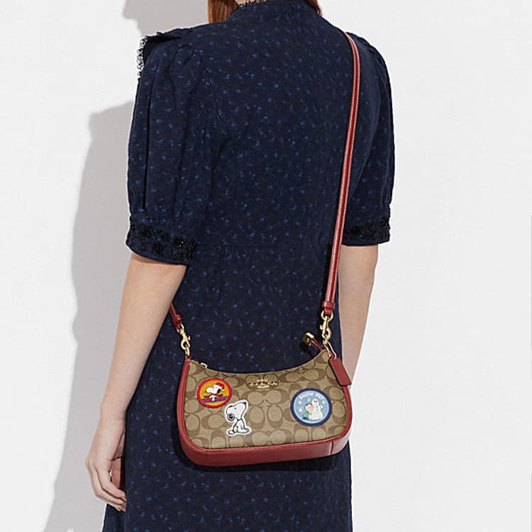 Мини-сумка COACH x Peanuts Teri 25 Brown Rust - изображение 4