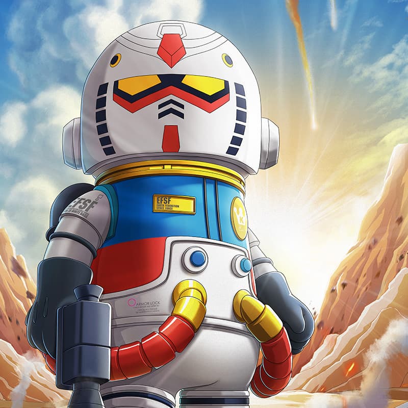 Фигурка POP MART JOY MEGA SPACE MOLLY RX-78-2 1000 - изображение 5