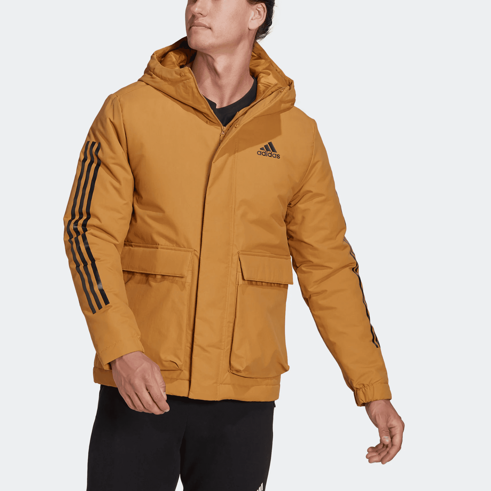 Зимняя куртка пуховик adidas Hooded Jacket Logo - изображение 2