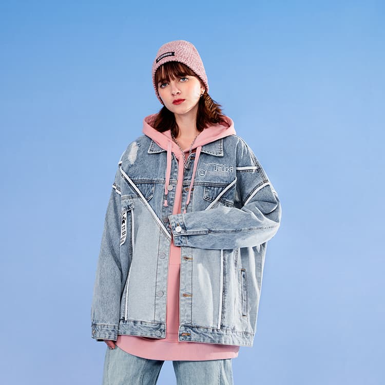 Джинсовая куртка LAMLICKA Denim Jacket Blue - изображение 3